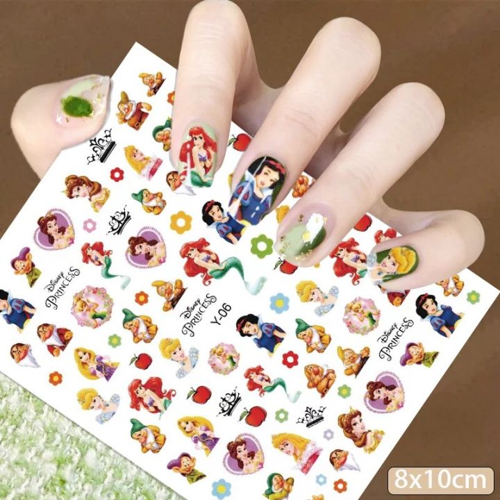 Black%20Mickey%20Mouse%20Tigger%20Stitch%20Cartoon%20Nail%20Stickers%20Nail%20Art%20Decals%20Disney%20Princess%20Donald%20Duck%203D%20Stickers%20Press%20on%20Nails%20-%20Image%206