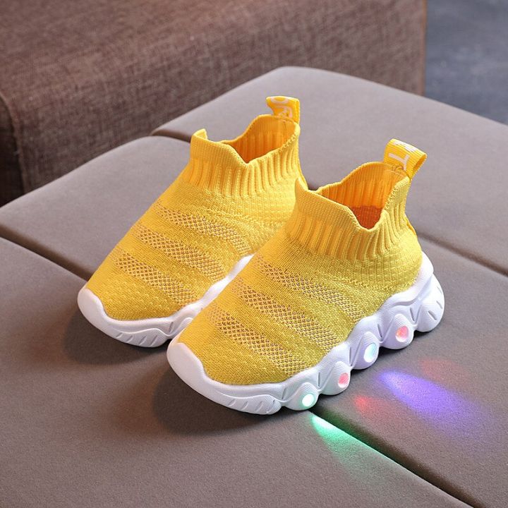 New%20Kids%20Baby%20Girl%20Boys%20Shoes%20Yellow%20Colorful%20Led%20Luminous%20Socks%20Shoes%20Mesh%20Breathable%20Non-slip%20Children's%20Black%20Sneakers%20-%20Image%202