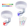 GC Led Wireless Spotlight 13-color 3 Dimming Modes Adjustable Angle Remote Control Rgb Spot Lamp With Timing Function. 