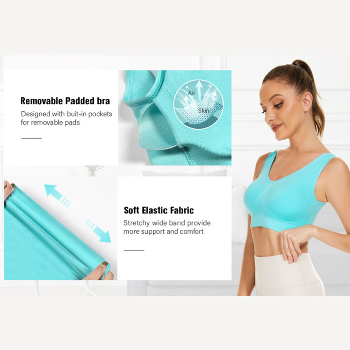SIMIYA%20Women%20Sports%20Bras%20Seamless%20Comfortable%20Fitness%20Yoga%20Bra%20with%20Removable%20Pads%20Push%20Up%20Gym%20Breathable%20Wire%20Free%20Vest%20Top%20Bra%20-%20Image%204
