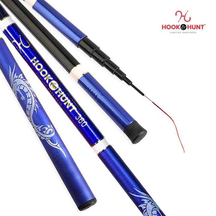 270 cm Blue Color FRP Fiberglass Stream Rod– Super Hard Light Strong Hand Fishing Rod– Blue Colour Rod.