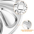 8PCS Oyster Plate Stainless Steel Oyster Plates Shell Shaped Oyster Container with 8 Slots for Oyster Sauce.