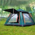 Camping Tent Portable Quick Assemble up for Climbing Trekking Green 240x240x155cm. 