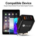 Dual-port Screen Display Mobile Phone Charging Head 20WPD+QC Digital Display Fast Charging Wall Phone Charger For IPhone.