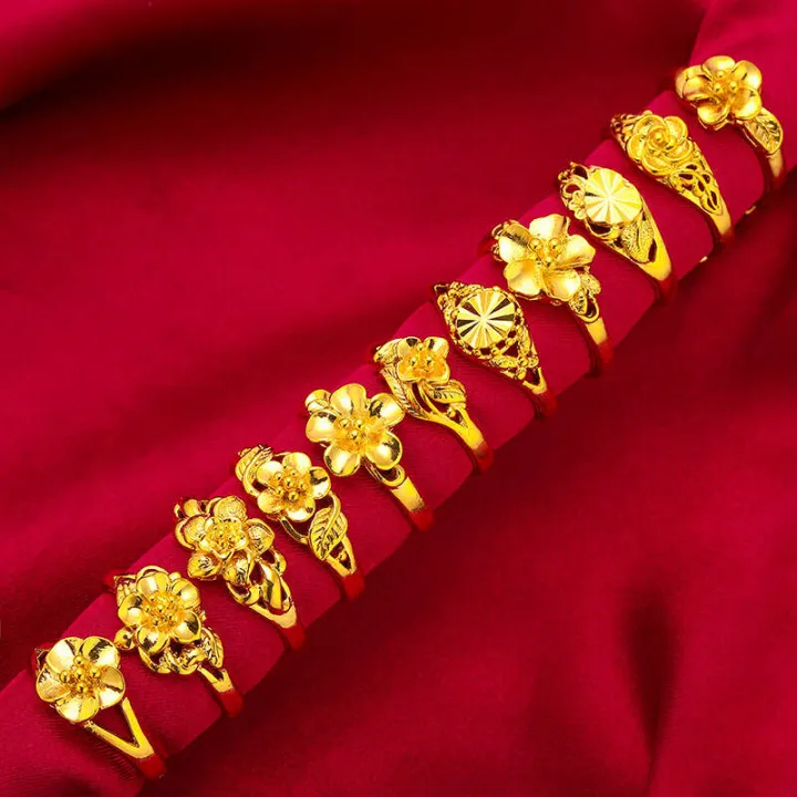 Vietnamese%20Sand%20Women's%20Electroplated%20Imitation%20Gold%20Jewelry%20Products%20Night%20Market%20Ring%20-%20Image%202