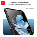Xundd For Samsung Galaxy Z Flip 5 5G Case Airbags Bumper Shockproof Shell Acrylic+TPU+Glass Back Clear Cover For Flip5 z플립 5 케이스.