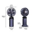 Portable Handheld Fan 5 Speeds 3000mAh Mini Pocket Fan Rechargeable 2.5W Powerful Wind Phone Holder Design Fans.