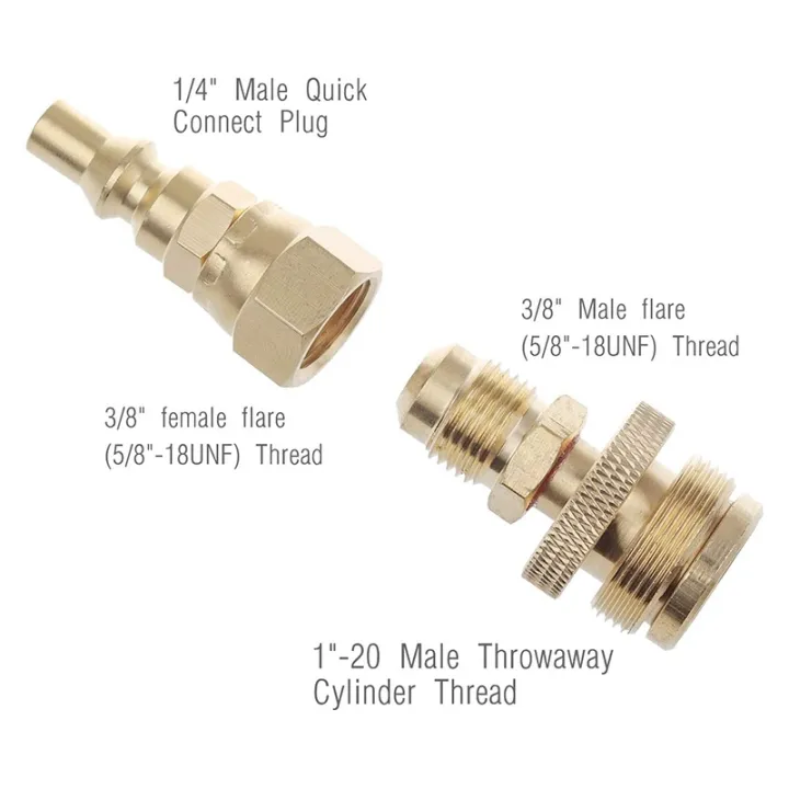 Propane%20Regulator%20Adapter-1%20x%201lb%20Propane%20Regulator%20to%203/8inch%20Male%20Flare%0D%0A1%20x%203/8inch%20Male%20Flare%20to%201/4inch%20quick%20connect%20plug%0D%0A1%20x%20Thread%20Tape-%20-%20Image%202