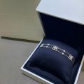 Internet celebrity same lotus double-layer bracelet S925 sterling silver niche design high-end plating 18K gold lotus bracelet women.