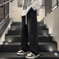 Autumn and Winter Wide Leg Jeans Men's Korean Style Loose Trend Versatile High Street Retro Trousers Straight-Leg Pants American Pants.