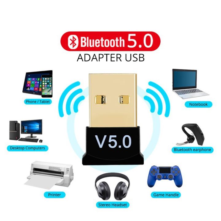 USB Bluetooth 5.0 Adapter Transmitter Bluetooth Receiver Audio ...