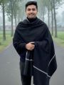 Black shawls 6 haat long Deshi Shawl |  Black Stylish Chador for men and women কালো চাদর | শাল চাদর বর্ডার ছাড়া. 