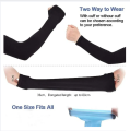 1 Pair Arm hand Sleeve cycle Sleeves Uv Protection for Men Women Black.