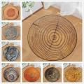 3D Annual Ring Living Room Area Rug Wooden Grain Round Bedroom Carpet Chair Mat Kids Play Rug Memory Foam Bathroom Mat Doormat. 