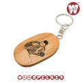 3 Star Argentina Messi World cup winner wooden oval key ring. 