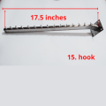 "17-Inch Wall Mounted Stainless Steel Clothes Hanger Rack - 15 Hook Heavy Duty Organizer for Boutique & Home".