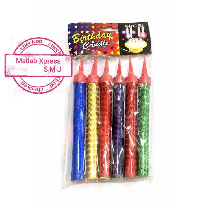 Candle happy birthday (size 30cm) 6 piec