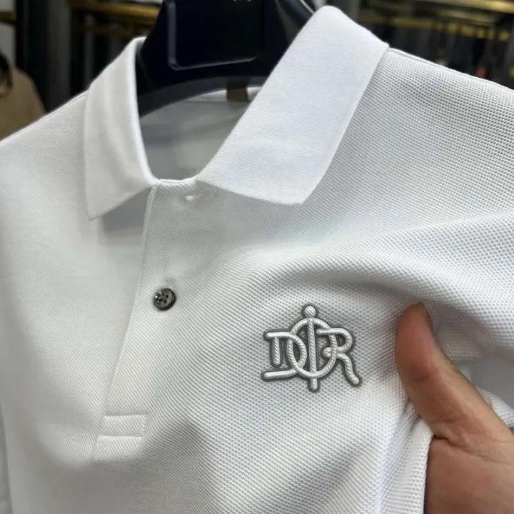 100%25%20Cotton%20Men's%20Polo%20Shirt%20Lapel%20Letter%20Embroidery%20High%20Quality%20Short%20Sleeve%20Korean%20Fashion%20Clothing%202023%20Summer%20Men's%20T-shirt%20-%20Image%203