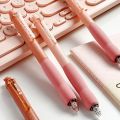 4 Pack Brown Bear Erasable Gel Pens, 0.5mm Blue/Blue Soft Grip Signature Pens for Cute Girl Students Office School Gifts.
