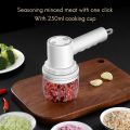 3In1 Electric Blender Wireless Food Cream Mixer USB Electric Egg Beater Handheld Garlic Chopper Meat Grinder Green. 