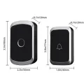 Cacazi Wireless Waterproof Doorbell 300M Remote Led Flash Home Cordless Door Bell Chime Us Plug. 