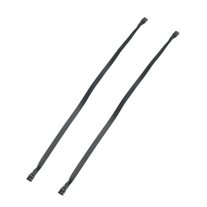 2Pcs Motherboard HD Audio 9Pin Male to Female Extension Cable for PC DIY Black