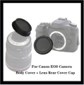 Canon Body Cap & Canon Lens Back Cap Kit, Canon EOS 60D 70D 77D 80D 7D 5D Mark II III IV 750D 760D Rebel T7 T6 T6i T7i T6S T4i T5i T5 Camera Body & EF Lens Replaces Design Camera Body Cap & Camera Rear Lens Cover compatible w/ Canon RF-3 cap for Canon EOS. 