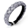 Trendy Solid Color Silk Width Cross Braid Hair Accessories Hair Hoop Temperament Adult Hair Bands for Women Hairband Headwear.