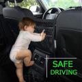 3-Layer Car Mesh Organizer, Stretchable Seat Back Net Bag, Barrier of Backseat Pet Kids, Cargo Tissue Purse Holder, Driver Storage Netting Pouch. 