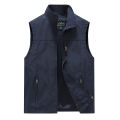 【In-Demand Item】 FGKKS Spring New Men Waistcoat Outdoor Leisure Solid Color Vest Young Middle-aged Photography Fishing Casual Vest Jacket Male.