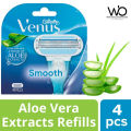 Refills | Venus Hair Removal Razor Blades/Refills/Cartridg for Women - 4 Pieces | Aloe Vera.