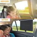 2Pcs 40X45CM Sun Protection Retractable Car Sun Shade Side Sunproof. 