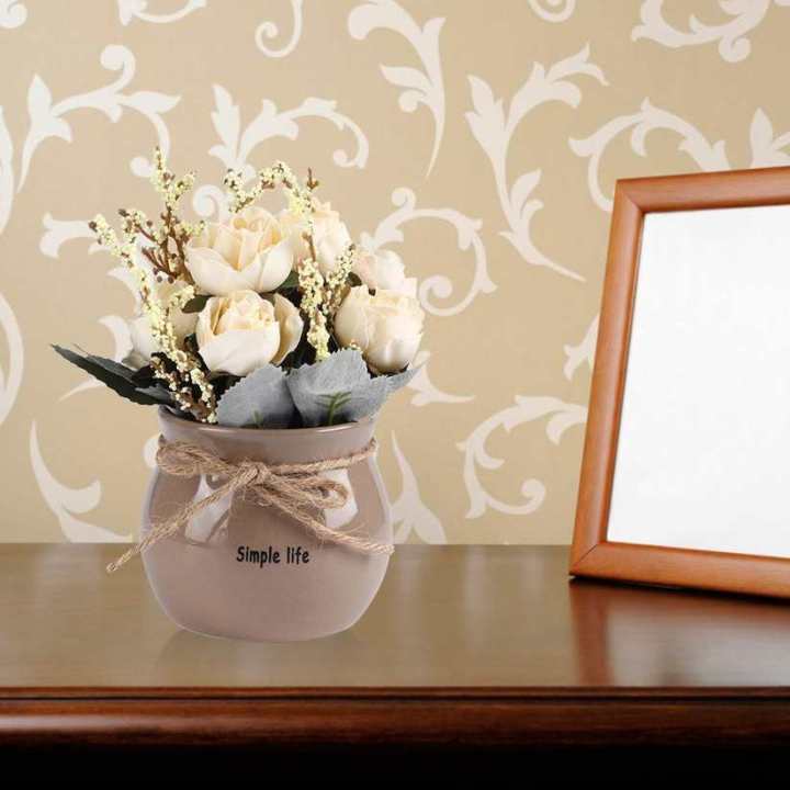 Artificial%20Flowers%20Bouquet%20Ceramic%20Vase%20Silk%20Rose%20Flower%20Potted%20Home%20Desktop%20Decoration%20Ornament%20White%20-%20Image%207