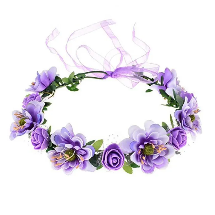Woman%20Headband%20Headband%20Hair%20Accessories%20Hair%20Accessories%20Wedding%20Party%20Flower%20Headband%20Hair%20Wreath%20Garland%20-%20Image%202