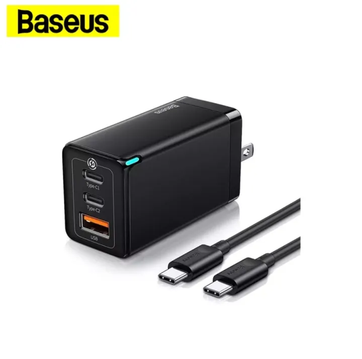 Baseus%20GaN3%20Pro%20Fast%20Charger%202C+U%20Three%20Ports%2065W%20CN%20Plug%20with%20Type%20C%20Cable%20-%20Image%202