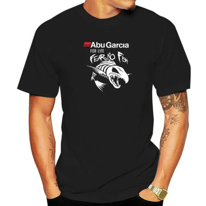 Abu Garcia Fear No Fish T Shirt Man Short Sleeve Cotton Abu Garcia For Life T-shirt Man Tshirts