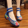 Embroidered Shoes Women's Ancient Style Old Beijing Cloth Shoes Women's Ethnic Style Han Chinese Clothing Shoes Women's Square Dancing Shoes Canvas Shoes Women. 