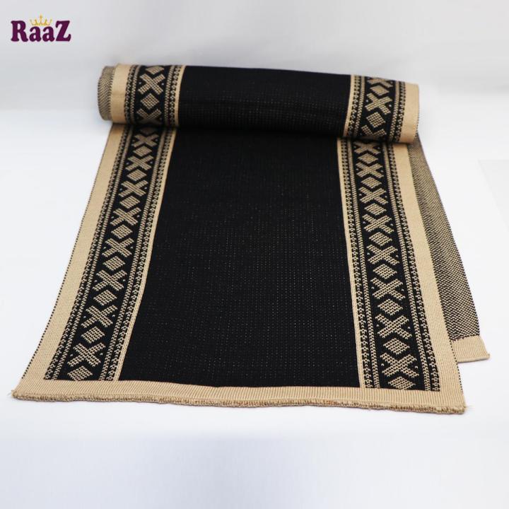 Off White Black Chinese Cultural Knitted Design Scarf Muffler