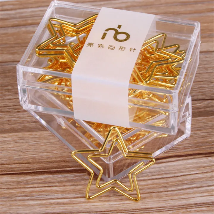 12%20PaperClip%20Stationery%20Clip%20Memo%20Paper%20Metal%20Star%20Five%20Kawaii%20Pointed%20-%20Image%202