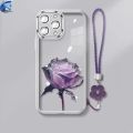 For Xiaomi Redmi note 7 12s 12r 12 turbo 11 11t 11e 13 10 pro + plus pro+ 5G 4G Cute Cartoon Trendy Crystal Rose Mobile Soft Shell with Lens Film lanyard shockproof Phone cases casing. 