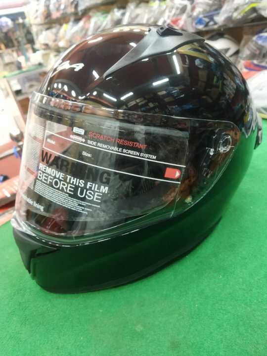 Vega%20Bolt%20Glossy%20Black%20Helmet%20Attached%20with%20Smoke%20Visor%20-%20Image%206