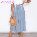 Amamia A-Line Skirt Pleated Design Women Summer Casual Beach Skirt. 