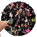50 American retro old manga stickers DIY mobile phone back card handbook helmet trolley box sticker waterproof wholesale.