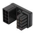 Graphics Card 8pin U Turn, Environmental Friendly 180 Degree Angled Adapter for Desktops Graphics Card. 