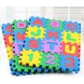 36Pcs Puzzle Mat Children Alphabet Numbers Puzzles Crawling Foam Floor Mat Education Toy Interactive Toy, Brain Teaser, Kids'.