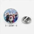 2024 New Disney Cartoon Brooch Frozen Elsa Anna Cinderella Princess Series Jewelry Fashion Time Gem Brooch Girl Accessories Gift.