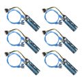PCIE Riser 1X to 16X Powered Riser Adapter Card ,60cm USB 3.0 Extension Cable, 6 Pin SATA Power Cable - 6 Pack. 