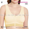 LeeWear Women's Light-Support Seamless Zip-Front Sports Bra 04-05-10BR22102. 