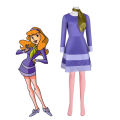 Scooby Doo Velma cosplay costume for Halloween role-playing.
