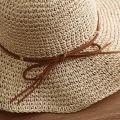 Beach Hats Adults Female Sunscreen Cap Simple Women Straw Hats Summer Sun Hats for Women Lady Folding Bow Travel Caps Female.